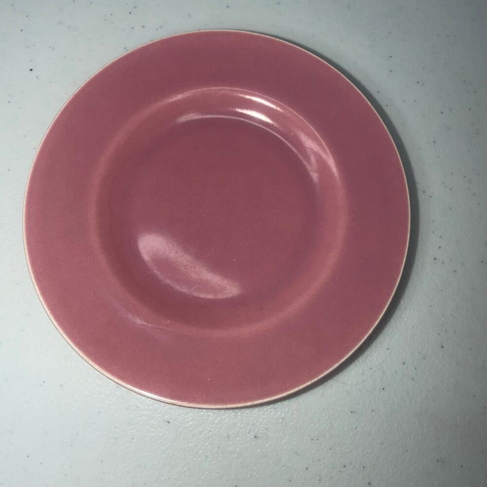 Vintage Poppy Trail By Metlox Bread Plate  6 1/4"  Pink Ceramic MCM